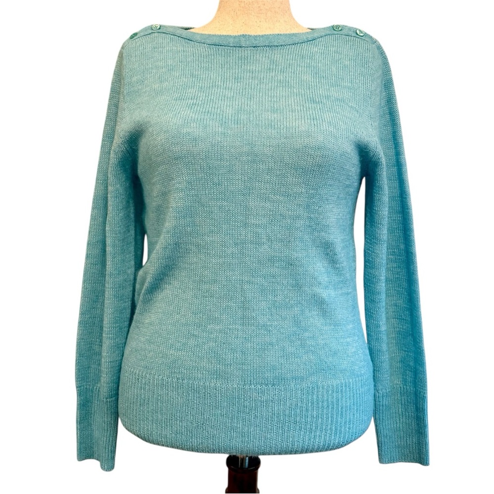 J. Crew turquoise boatneck sweater NWOT XL